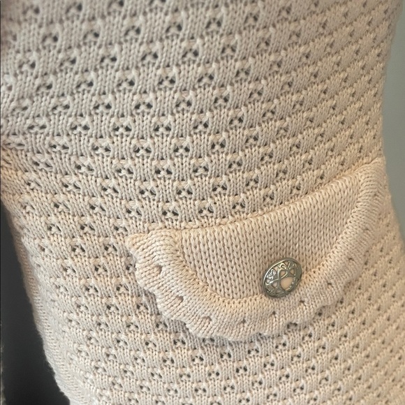 Pale pink sweater blazer fitted - Picture 3 of 5